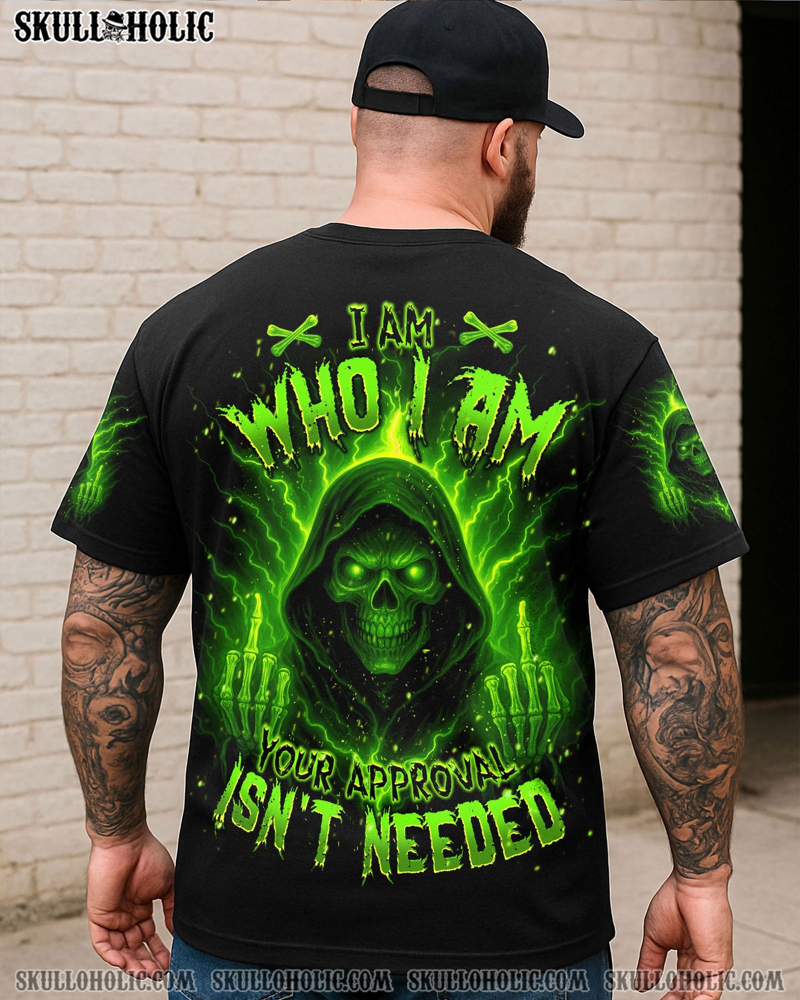 BLISSCORNERS I AM WHO I AM REAPER SKULL ALL OVER PRINT