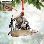 Blisscorners Personalized Hunting Acrylic Christmas Ornament Custom Photo Gift for Hunters & Outdoor Lovers LM0110