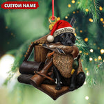 Blisscorners Personalized Duck Hunting Dog Ornament, Custom Name Christmas Gift for Hunters LM0411