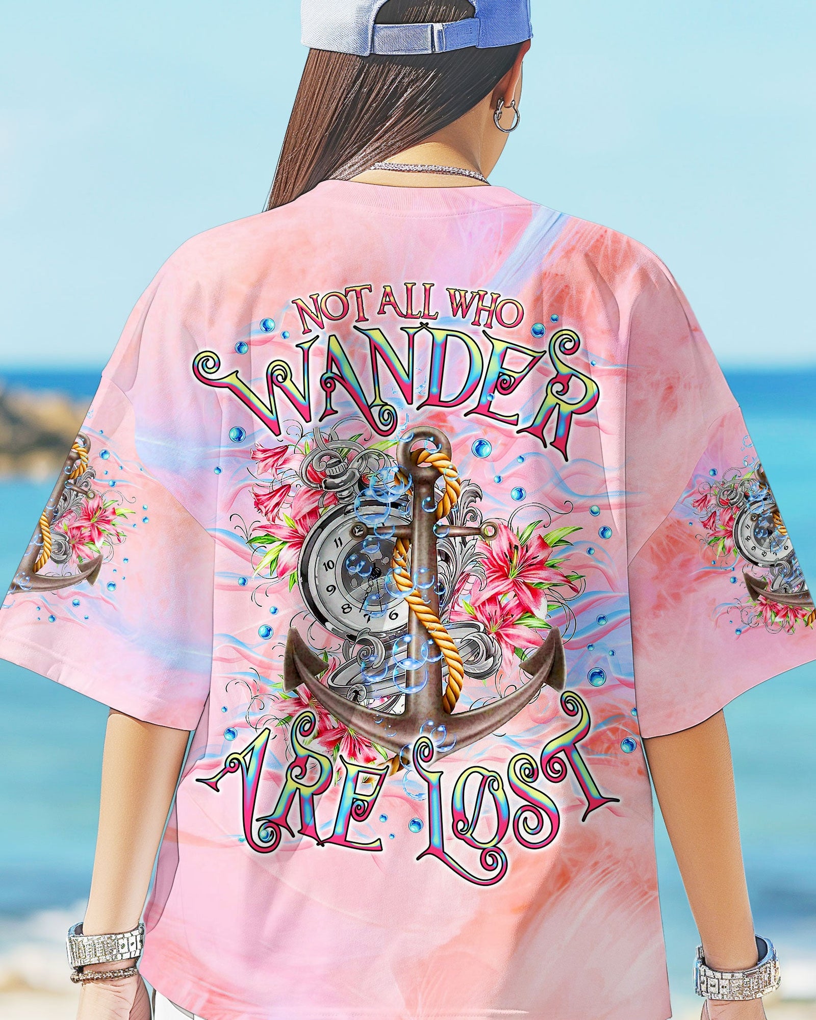 BLISSCORNERS NOT ALL WHO WANDER ARE LOST COMPASS ALL OVER PRINT