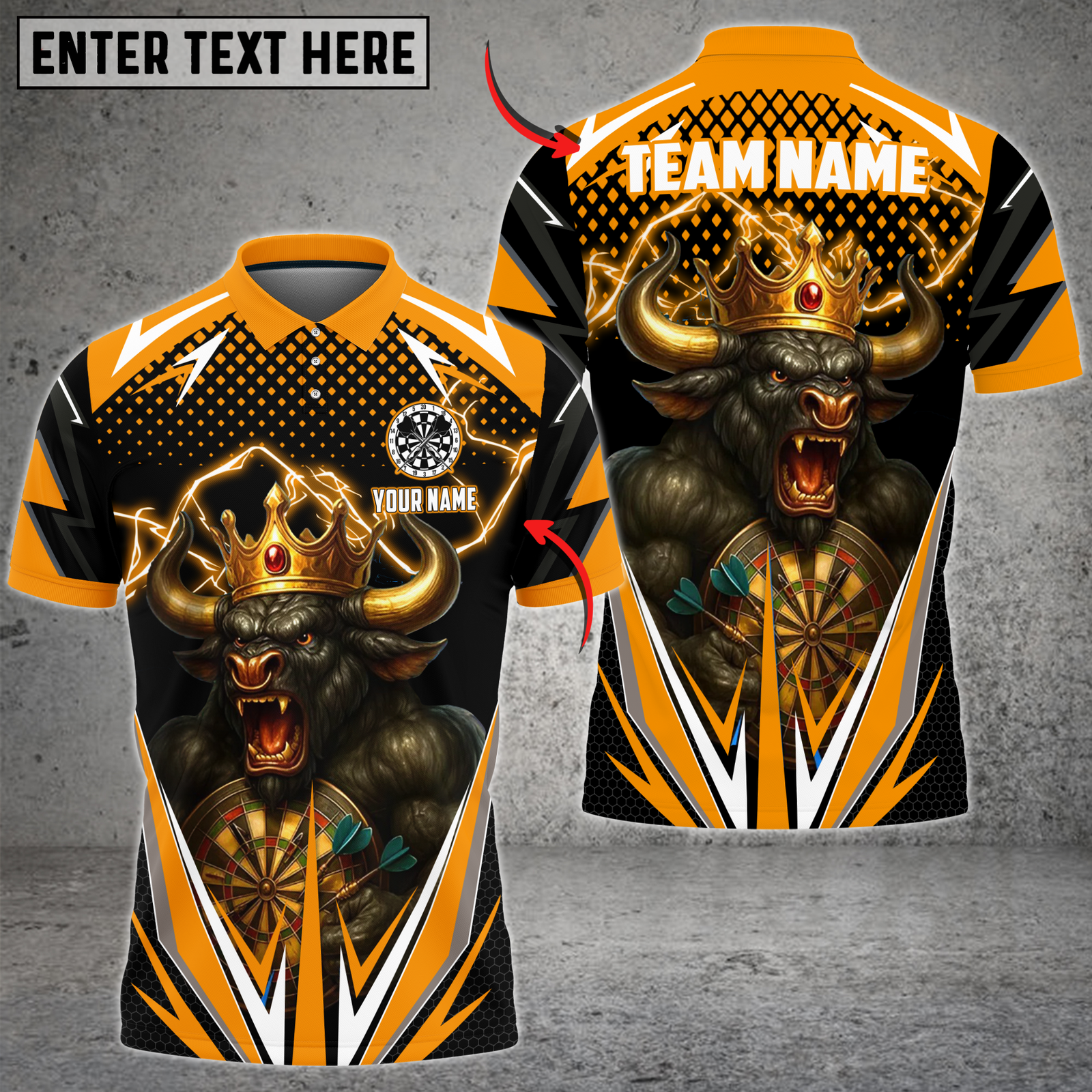 Blisscorners Minotaur Rage Darts Multicolor Customized Name, Team Name 3D Shirts
