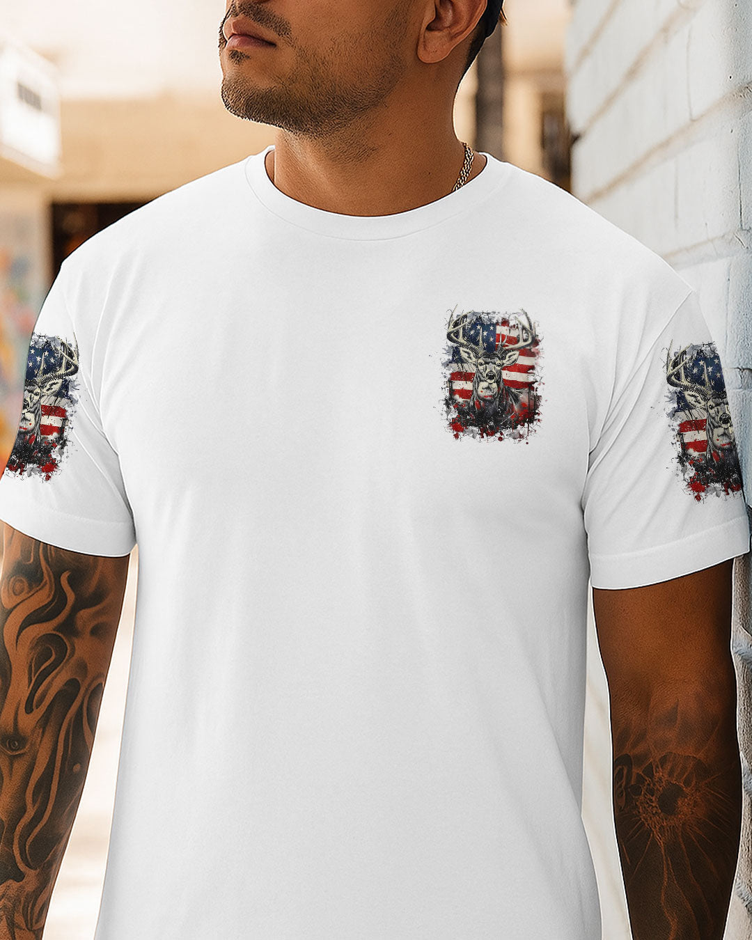 BLISSCORNERS BUCK AROUND AND FIND OUT DEER HUNTING ALL OVER PRINT