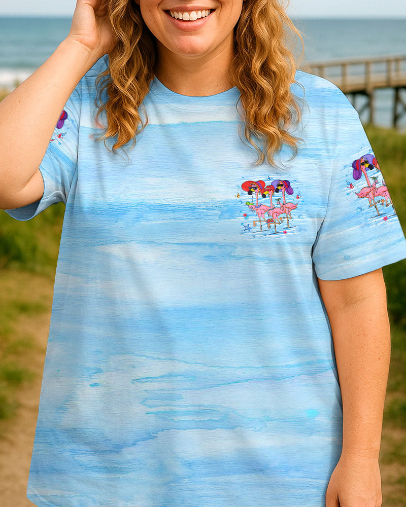 BLISSCORNERS SOME GIRLS ARE JUST BORN FLAMINGO ALL OVER PRINT