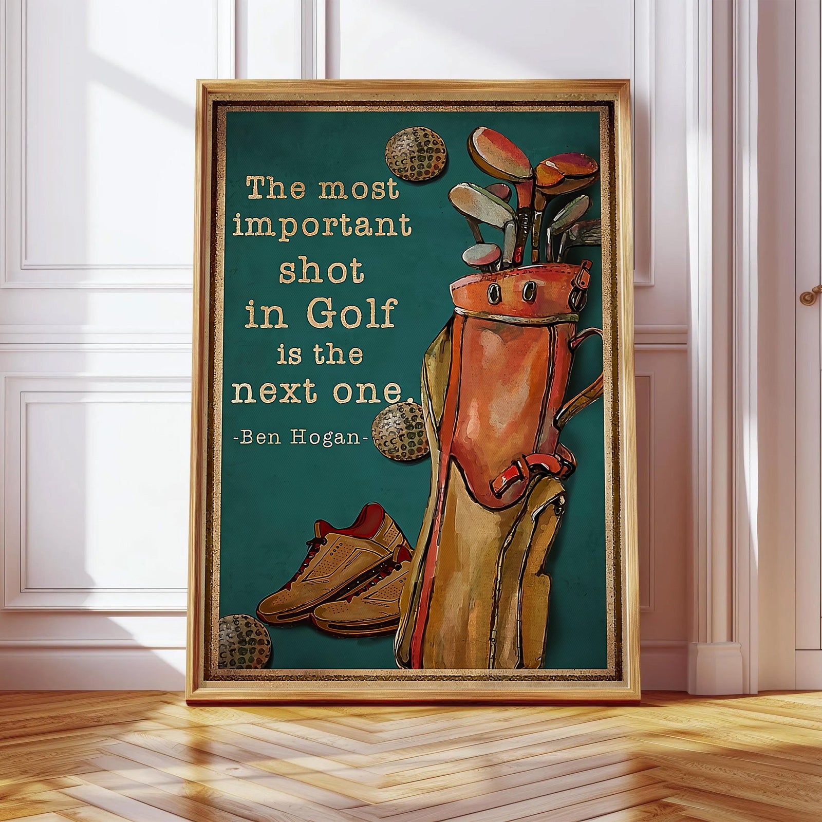 Blisscorners The Most Important Shot In Golf Is The Next One Canvas Wall Art, Golf Decor, Gift For Golf Lovers LM2611