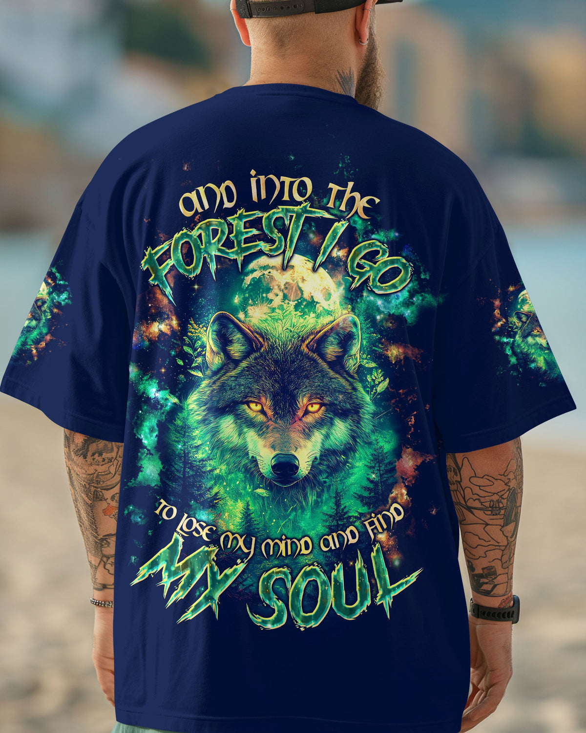 BLISSCORNERS AND INTO THE FOREST I GO WOLF ALL OVER PRINT