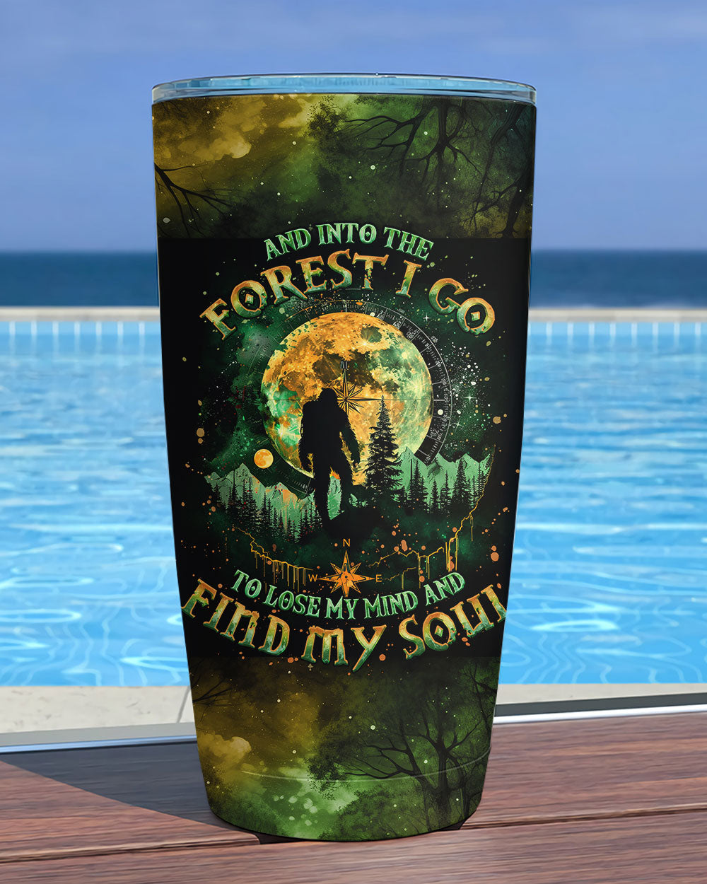 BLISSCORNERS AND INTO THE FOREST I GO BIGFOOT TUMBLER