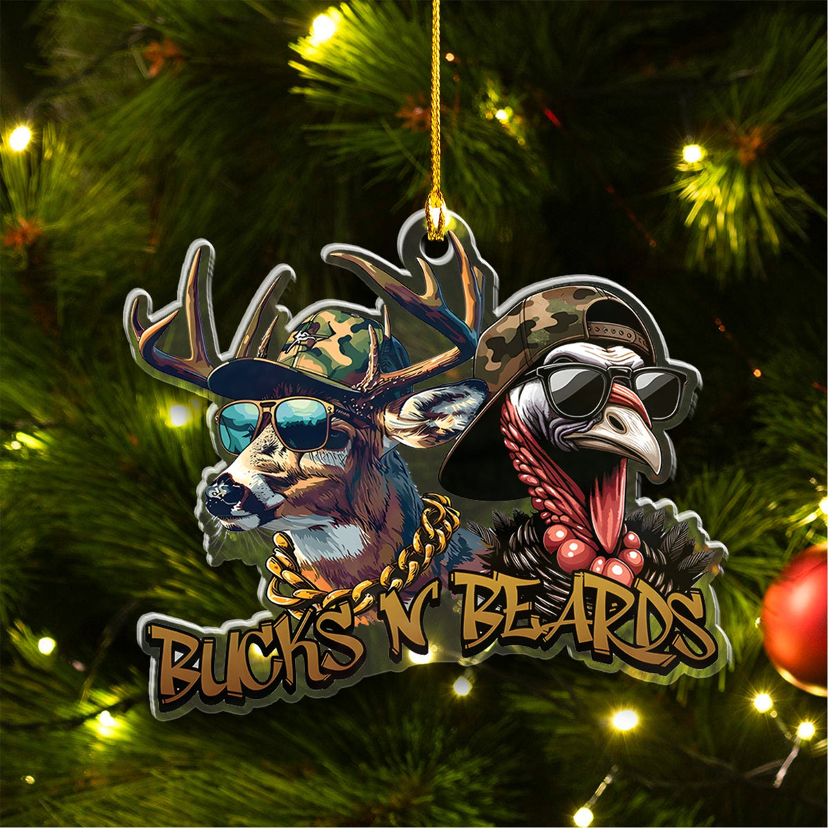 Blisscorners Personalized Funny Bucks Ornament Cool Gift for Hunters & Outdoorsmen LM0110