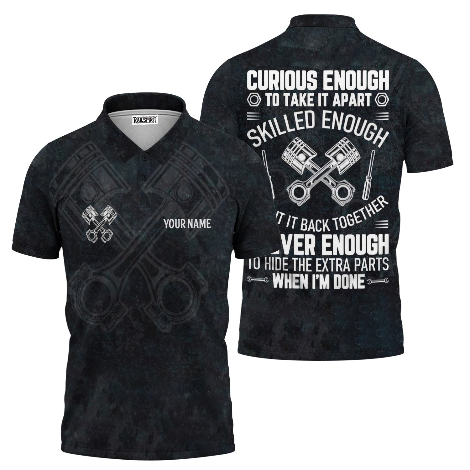 Blisscorners Custom Mechanic Shirt, Bolt to My Nut & Spark to My Plug, Personalized Engine Life Shirt, Unique Gift for Mechanics