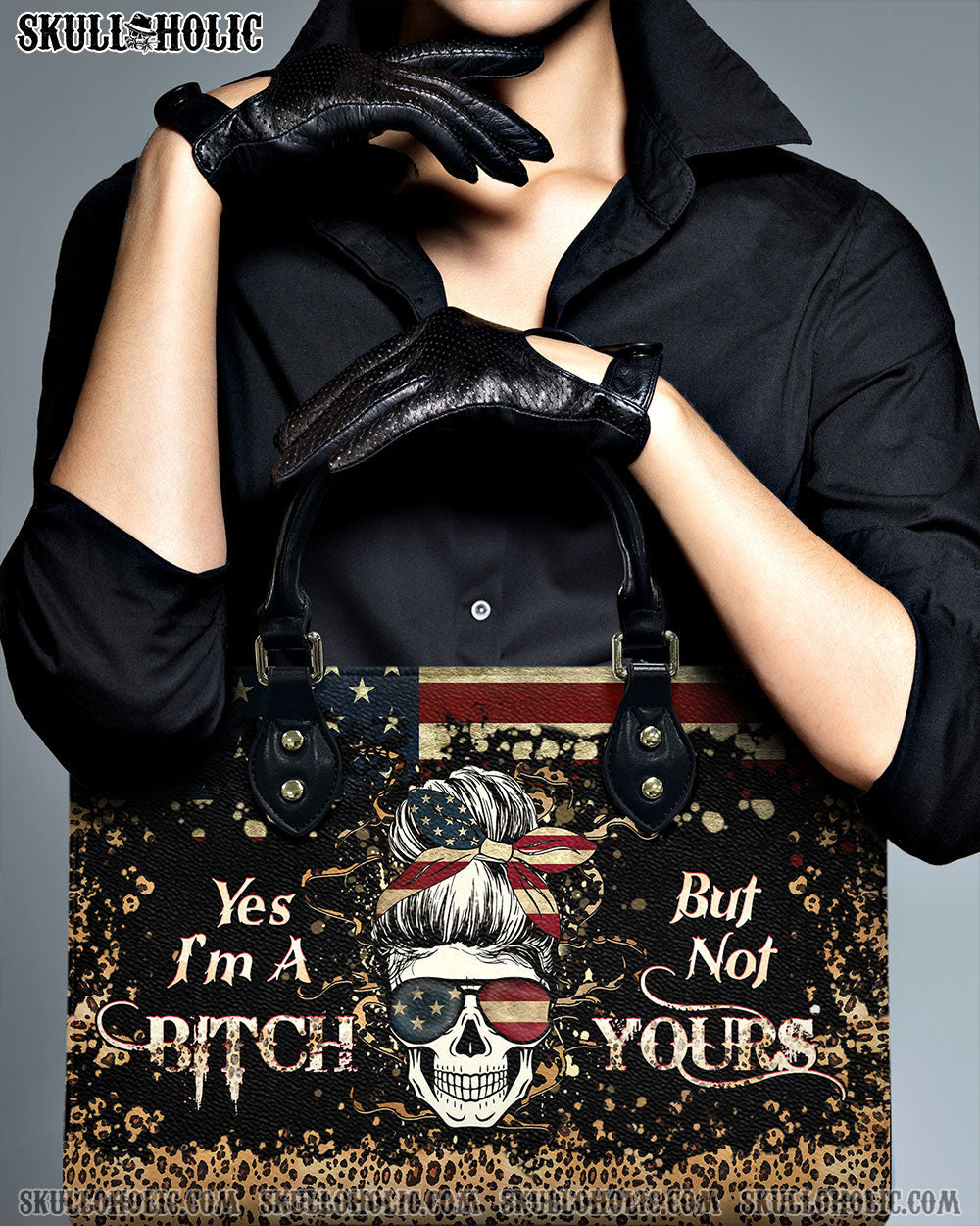 BLISSCORNERS YES I'M A B BUT NOT YOURS LEATHER HANDBAG