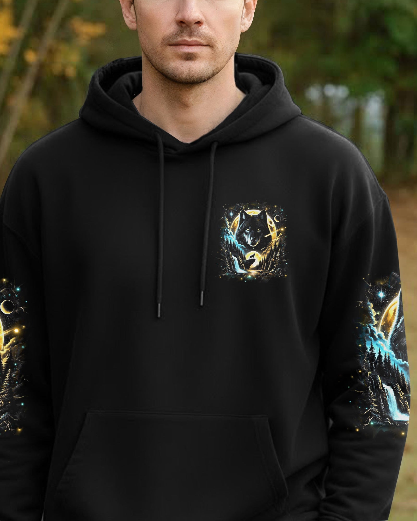 BLISSCORNERS HELLO DARKNESS MY OLD FRIEND WOLF ALL OVER PRINT