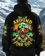 BLISSCORNERS BUCK AROUND AND FIND OUT DEER HUNTING FOXHOUND DOG ALL OVER PRINT