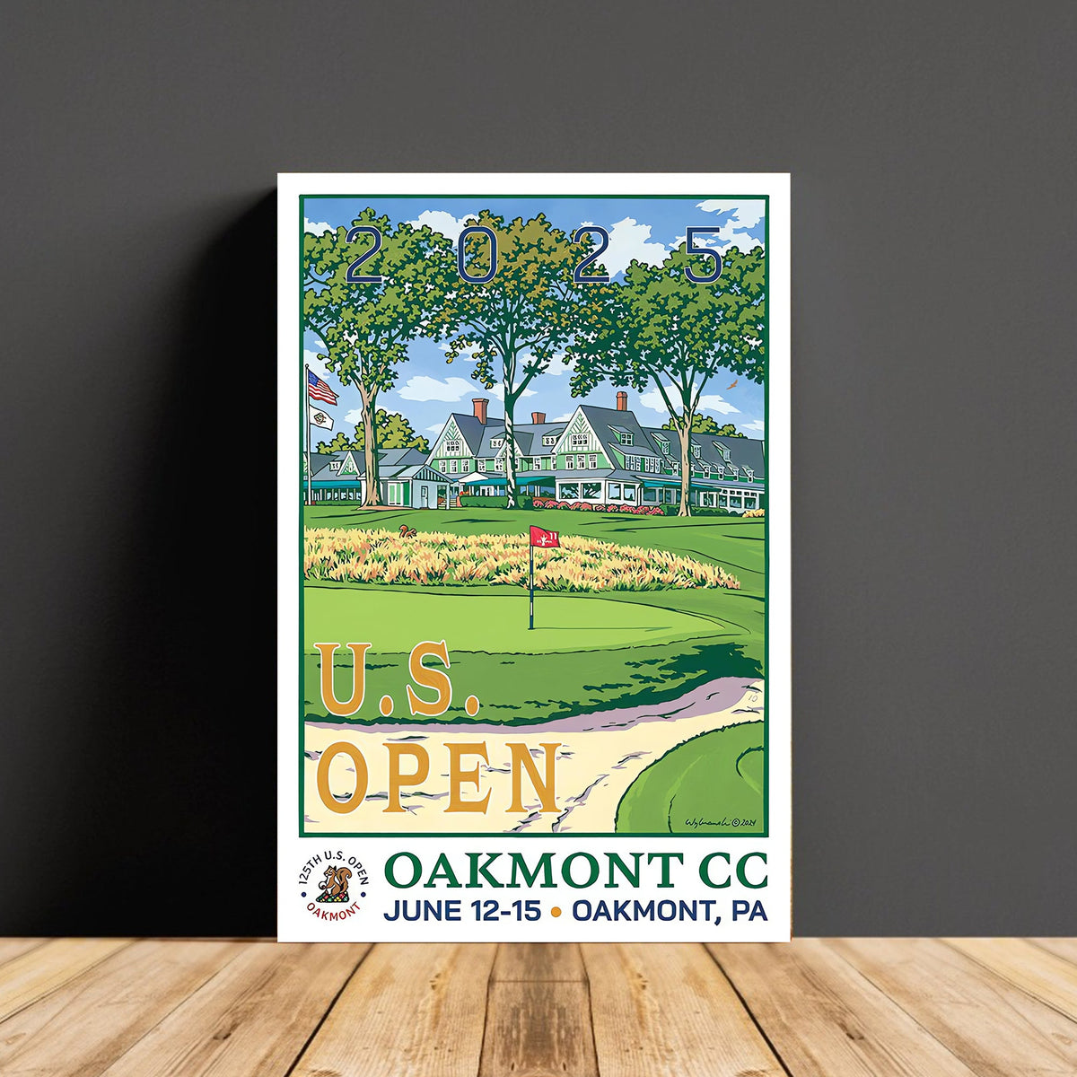 Blisscorners 2025 U.S. Open Championship Canvas, Oakmont Country Club Art, Gifts For Golf Lovers LM2611