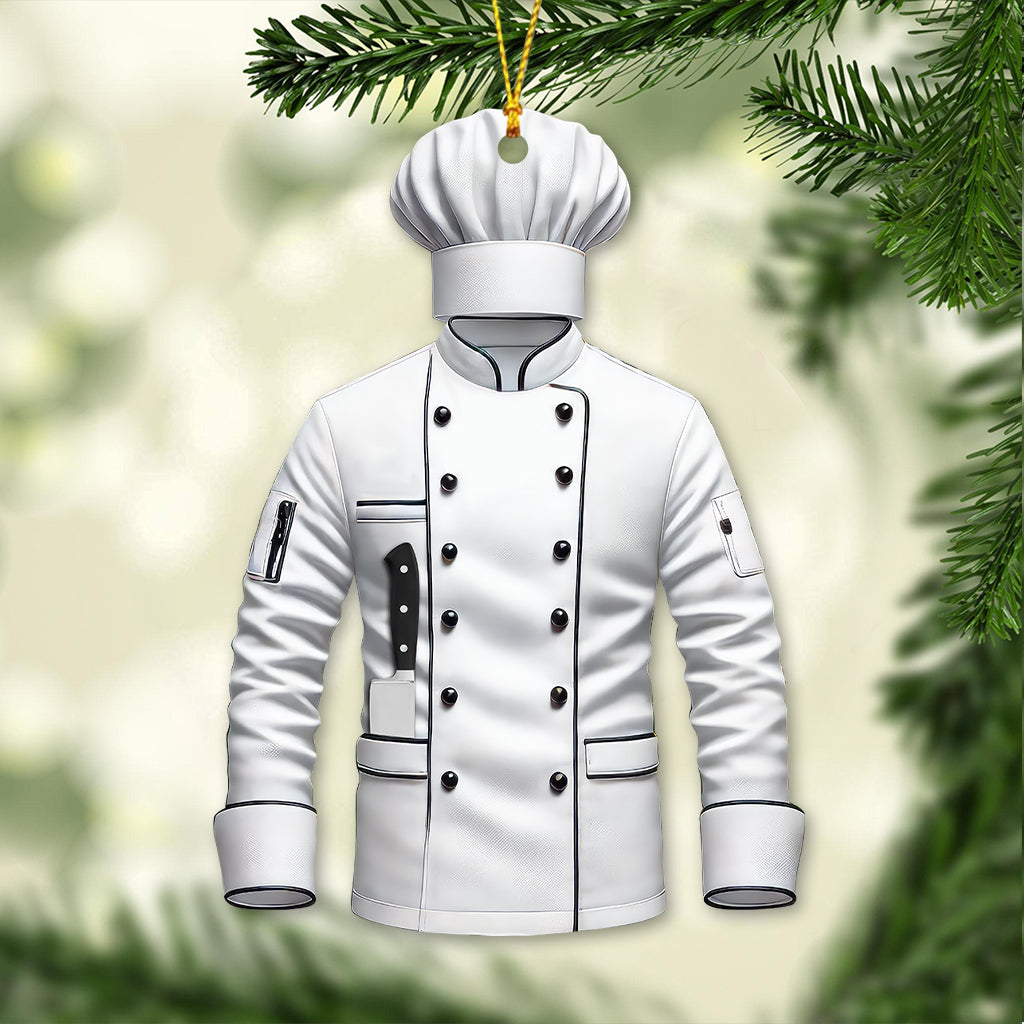 Blisscorners Custom Name Chef Ornament, Christmas Gift for Cooking Lover52D Flat LM2211
