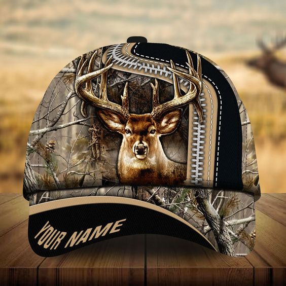 Blisscorners Camohide Deer Hunting Sun Personalized Cap