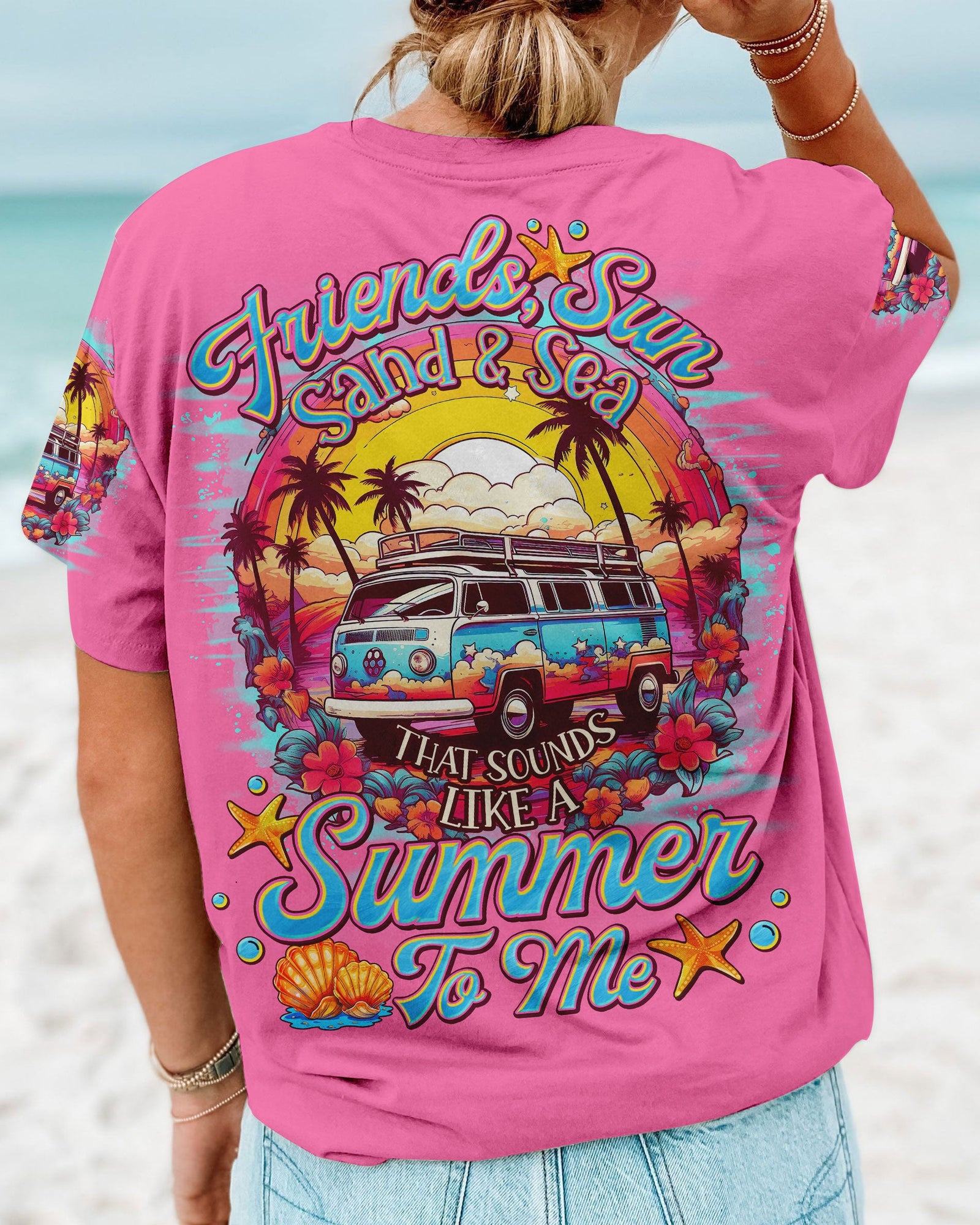 BLISSCORNERS FRIENDS SUN SAND AND SEA ALL OVER PRINT