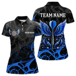 Blisscorners Personalized Blue Black Arrow Wings Dart Shirts For Men Team Darts Jerseys LM054