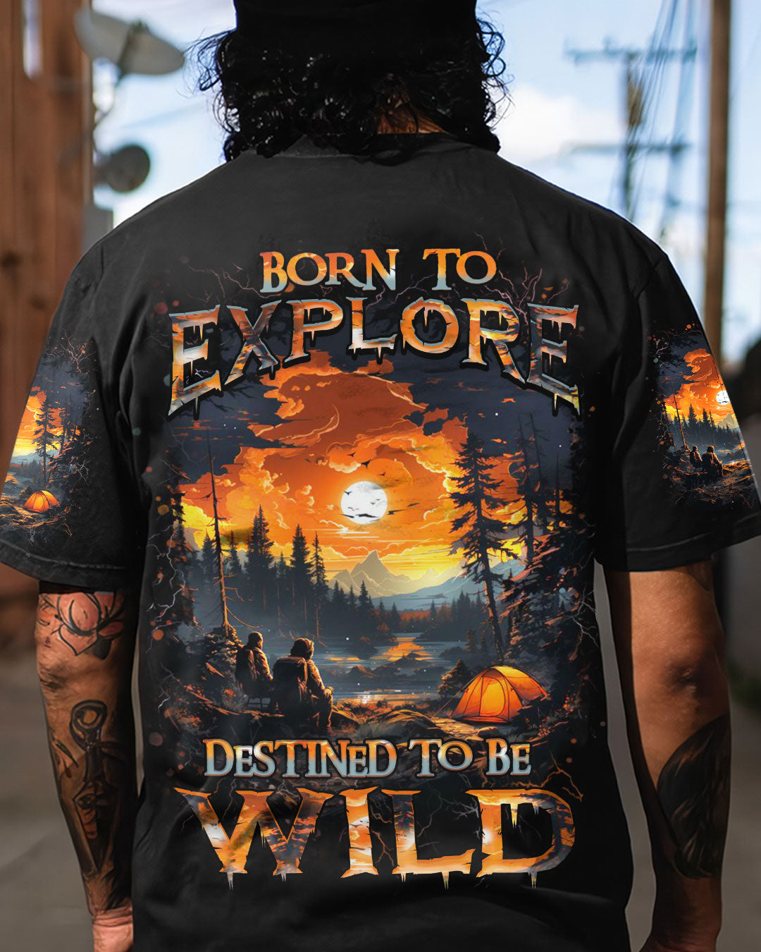 BLISSCORNERS BORN TO EXPLORE DESTINED TO BE WILD ALL OVER PRINT