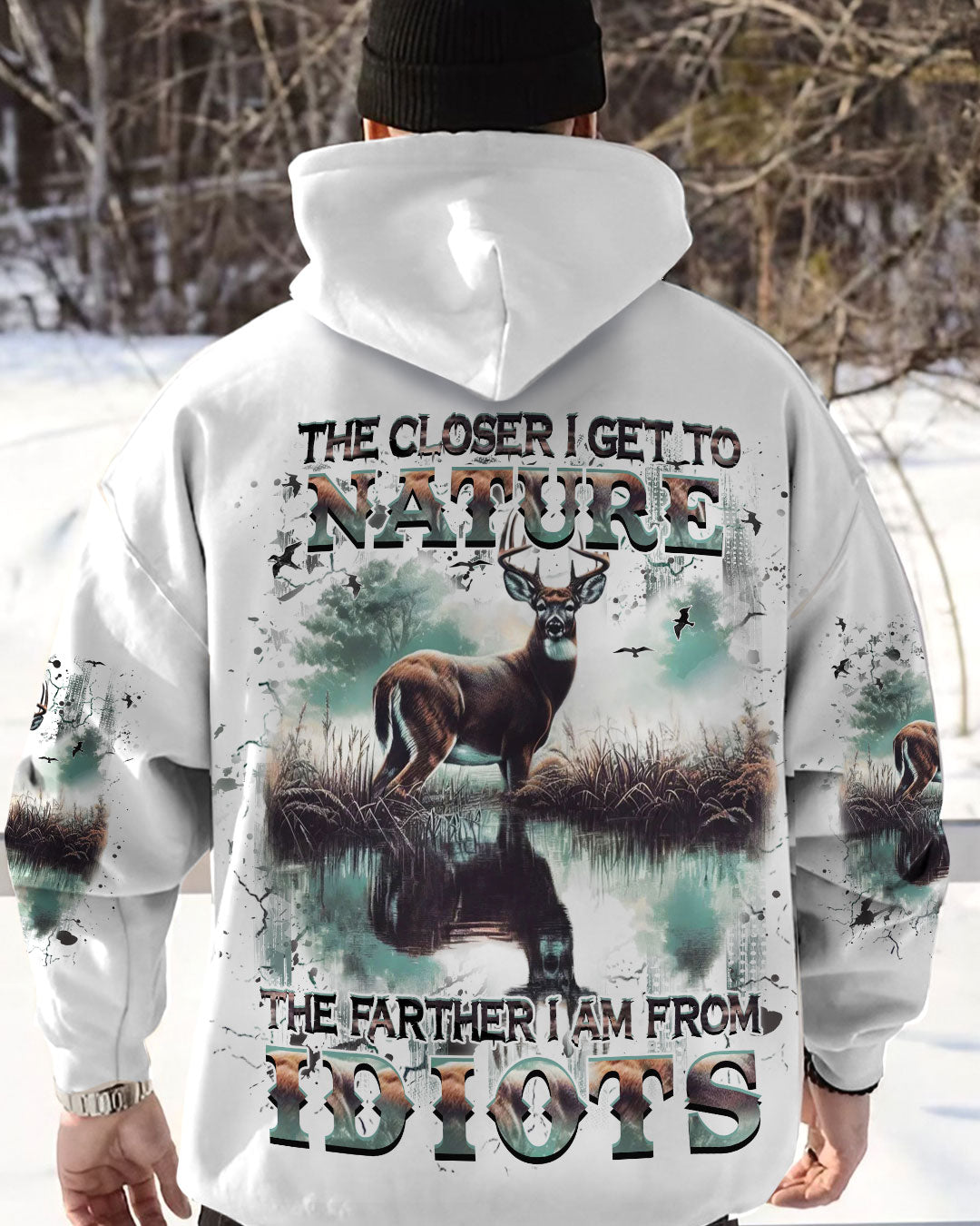 BLISSCORNERS THE CLOSER I GET TO NATURE DEER ALL OVER PRINT