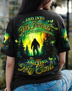BLISSCORNERS AND INTO THE FOREST I GO BIGFOOT ALL OVER PRINT