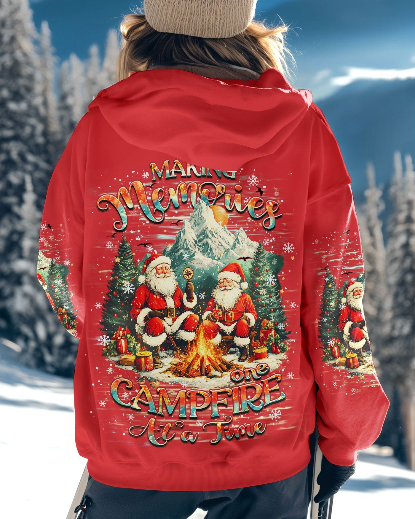 BLISSCORNERS MAKING MEMORIES ONE CAMPFIRE AT A TIME CHRISTMAS ALL OVER PRINT