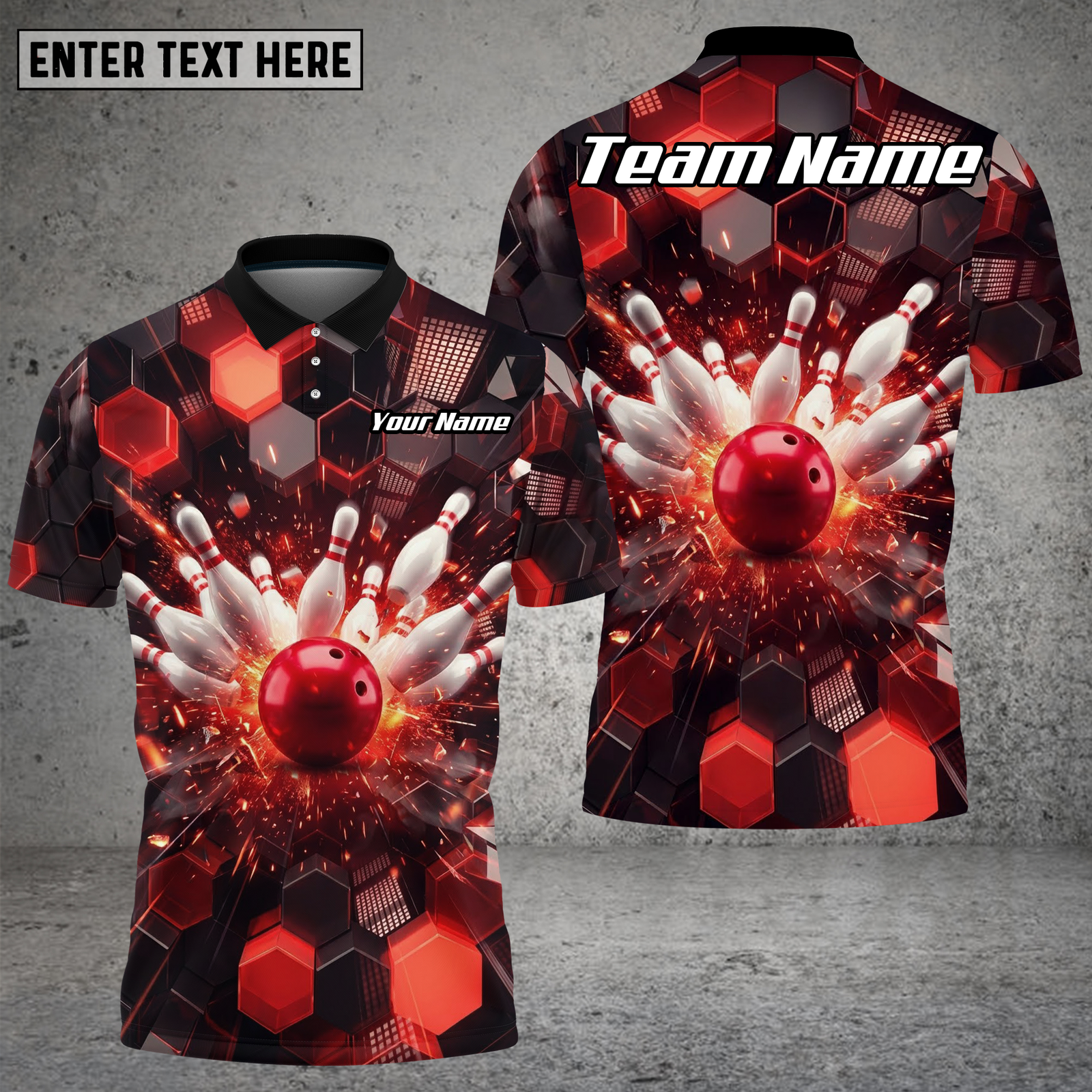 Blisscorners Bowling Pin Strike Explosion Purple Multioptions Personalized Name, Team Name Unisex 3D Shirt (4 Colors)