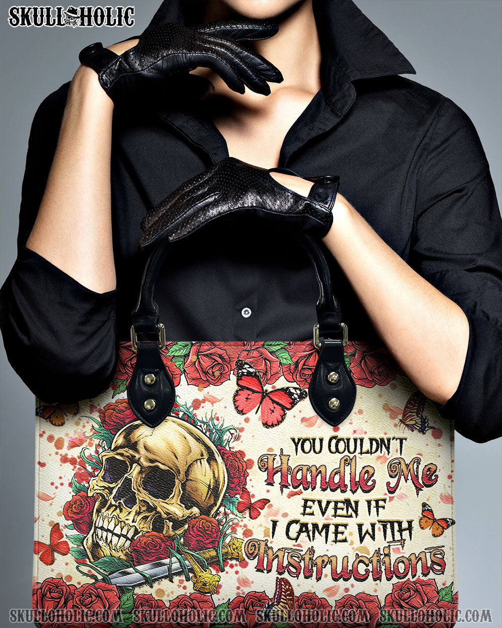 BLISSCORNERS YOU COULDN'T HANDLE ME LEATHER HANDBAG