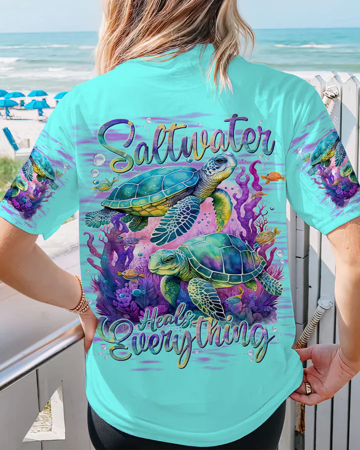 BLISSCORNERS SALTWATER HEALS EVERYTHING TURTLE ALL OVER PRINT 4