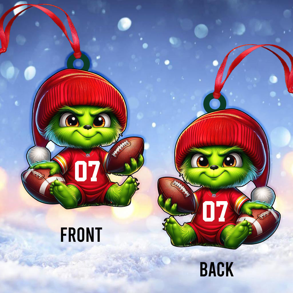 Blisscorners Christmas Gift, Custom Ornament, Christmas Stink Rugby Ornament2D Flat LM2111