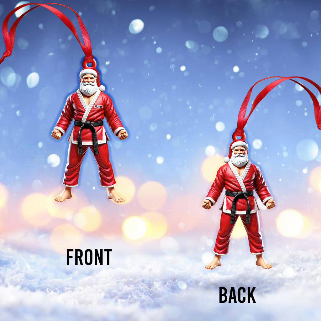 Blisscorners Custom Name Karate Christmas Ornament, Christmas Gift for Karate Lover2D Flat LM2211