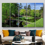 Blisscorners Augusta Golf Course Canvas, Canvas Wall Art, Multi Canvas Wall Art, Golf Decor LM2611