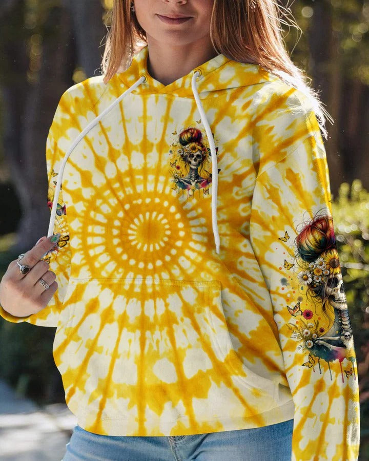 BLISSCORNERS SHE IS SUNSHINE MESSY BUN ALL OVER PRINT 1 NEW