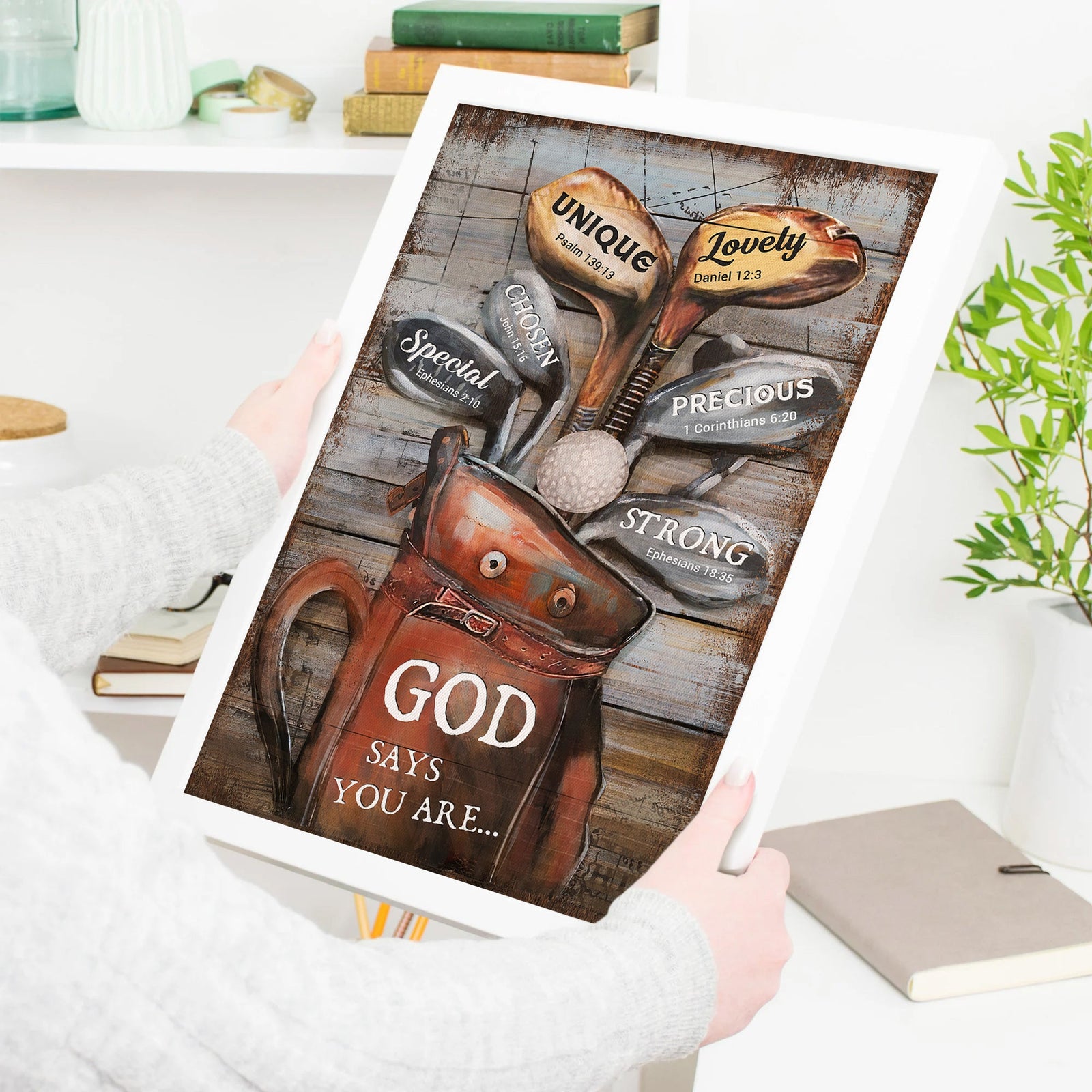 Blisscorners God Says You Are Canvas Wall Art, Golf Decor, Gift For Golfers LM2611