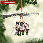 Blisscorners Personalized Duck Hunting Acrylic Christmas Ornament Custom Name Shotgun Gift For Hunters LM0110