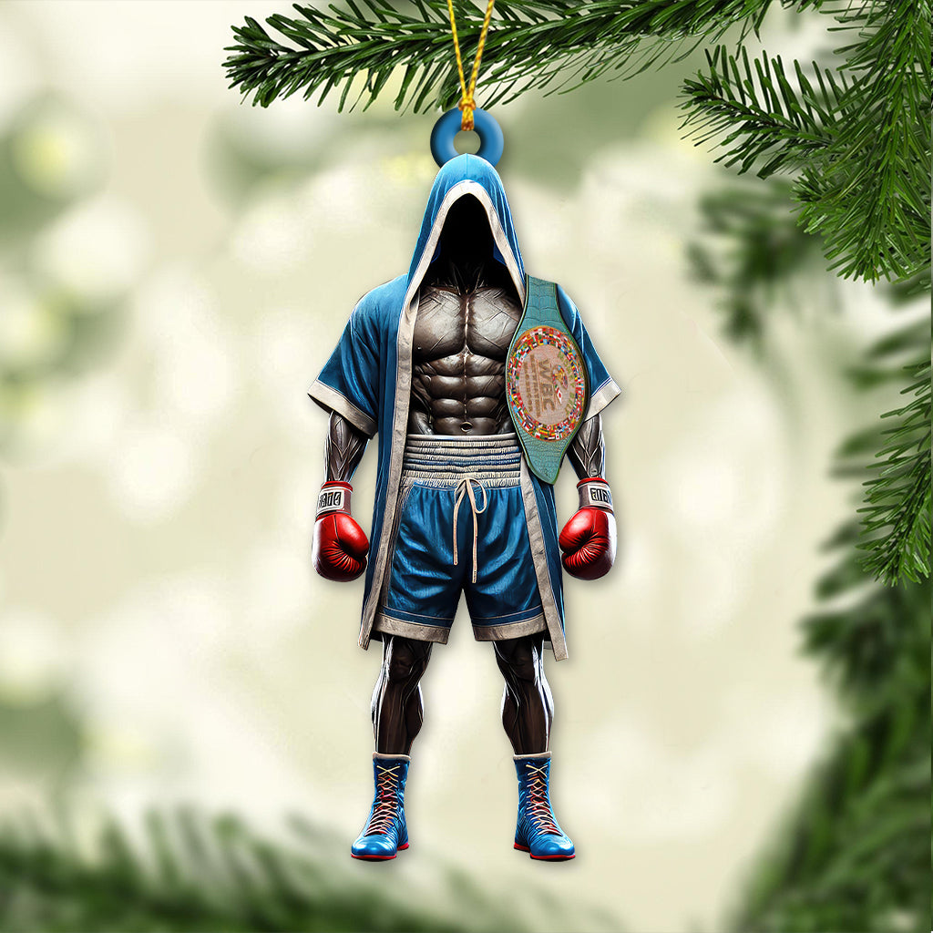 Blisscorners Custom Name Boxing Ornament, Christmas Gift for Boxing Lovers2D Flat LM2211