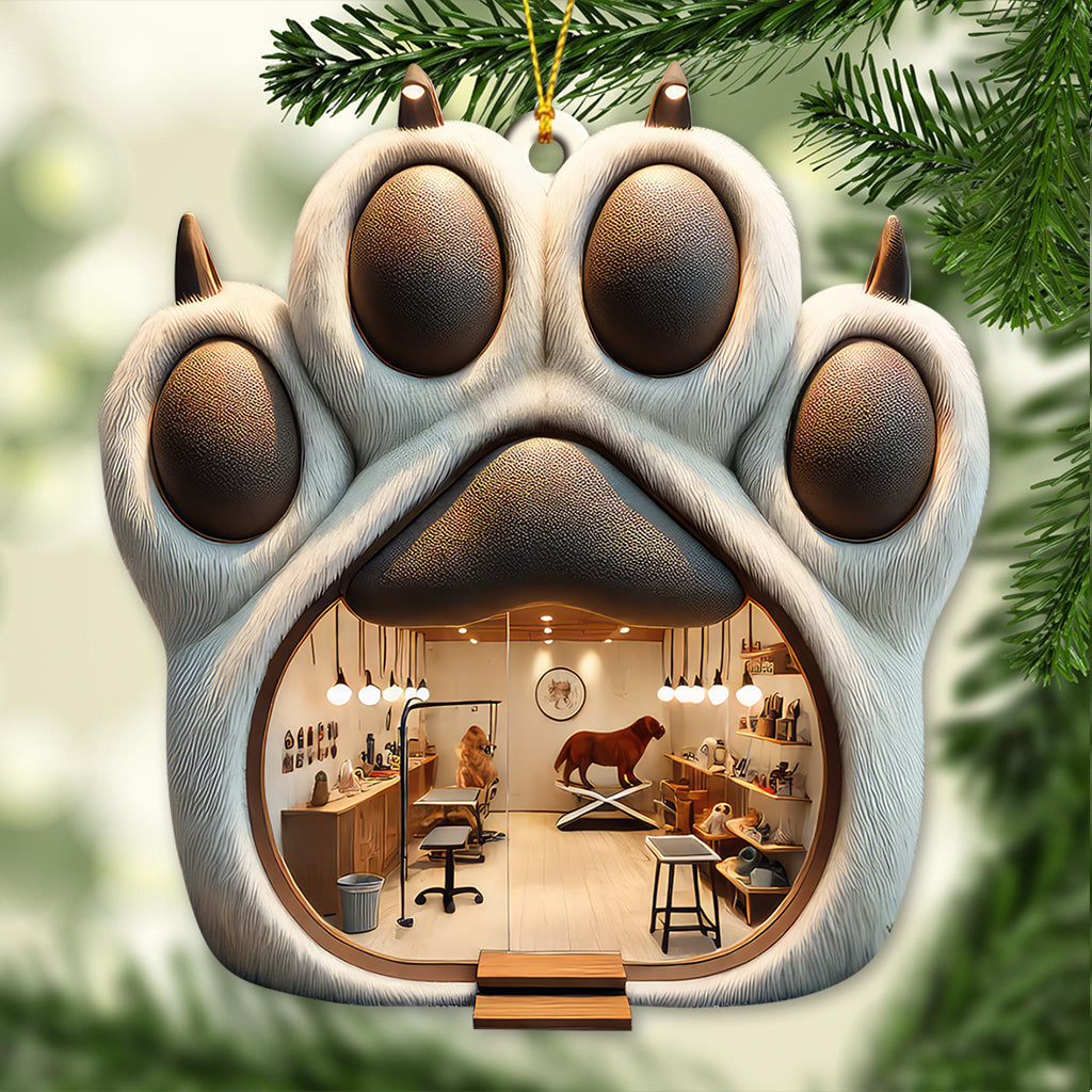 Blisscorners Custom Name and Photo Groomer Ornament, Home Decor Christmas Gift2D Flat LM2211