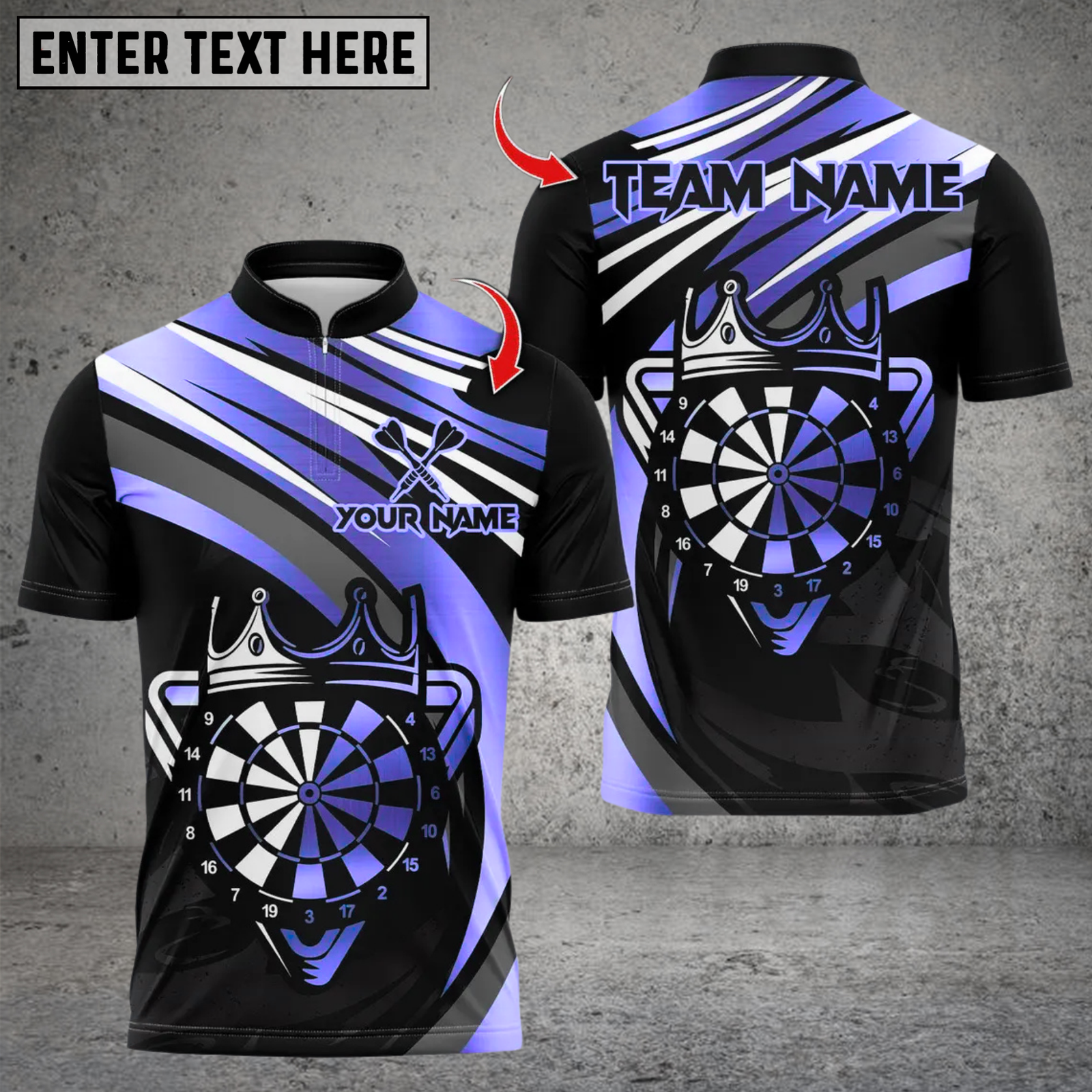 Blisscorners Golden Dartboard Darts Sport Jersey Pattern Multicolor Customized Name, Team Name 3D Shirts