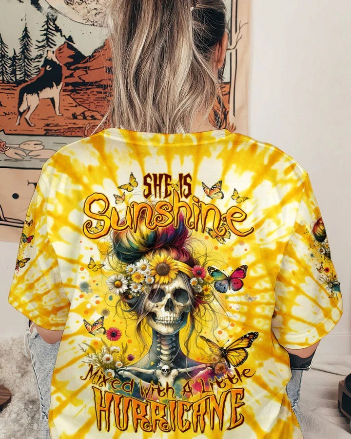 BLISSCORNERS SHE IS SUNSHINE MESSY BUN ALL OVER PRINT 1 NEW
