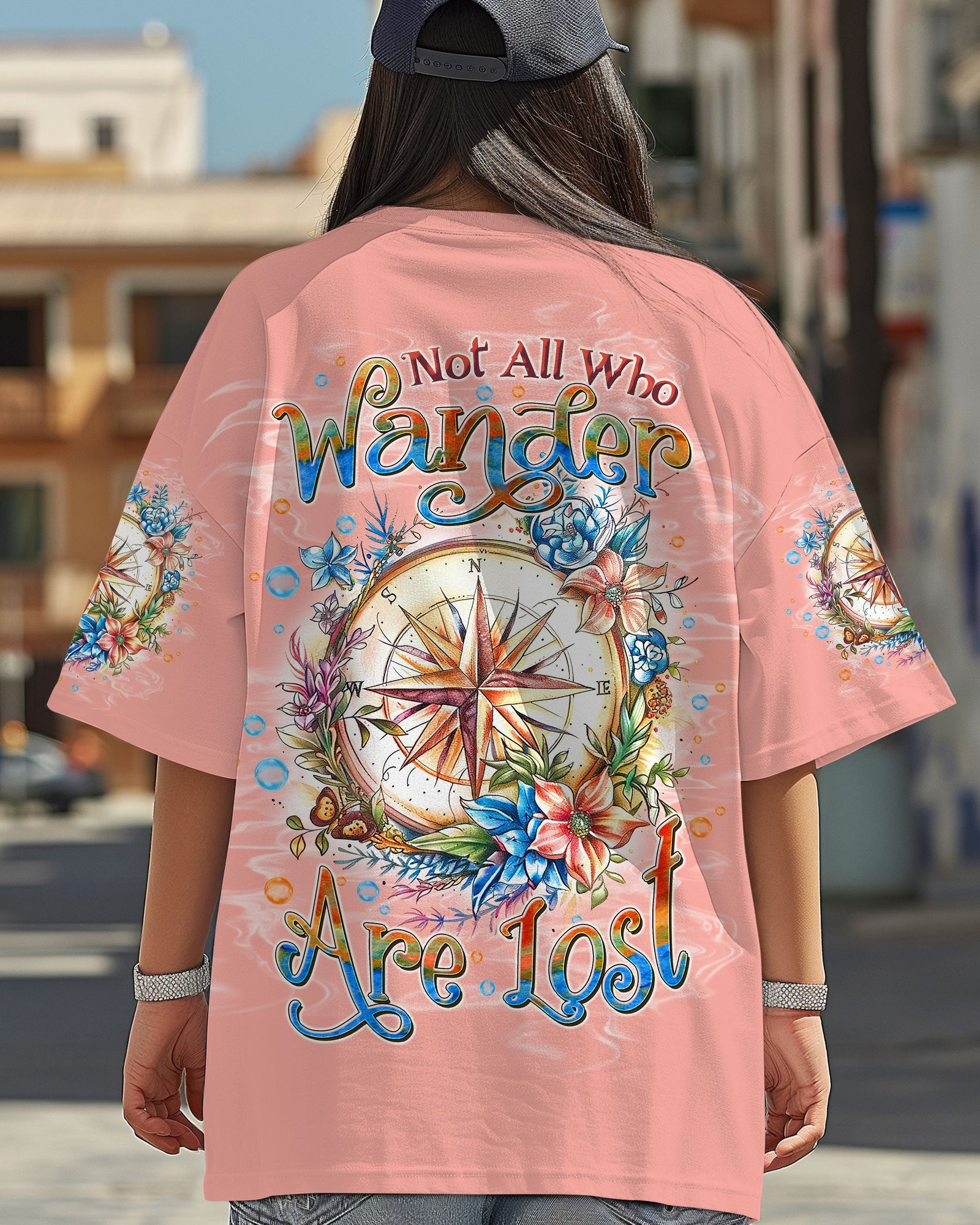 BLISSCORNERS NOT ALL WHO WANDER ARE LOST COMPASS ALL OVER PRINT