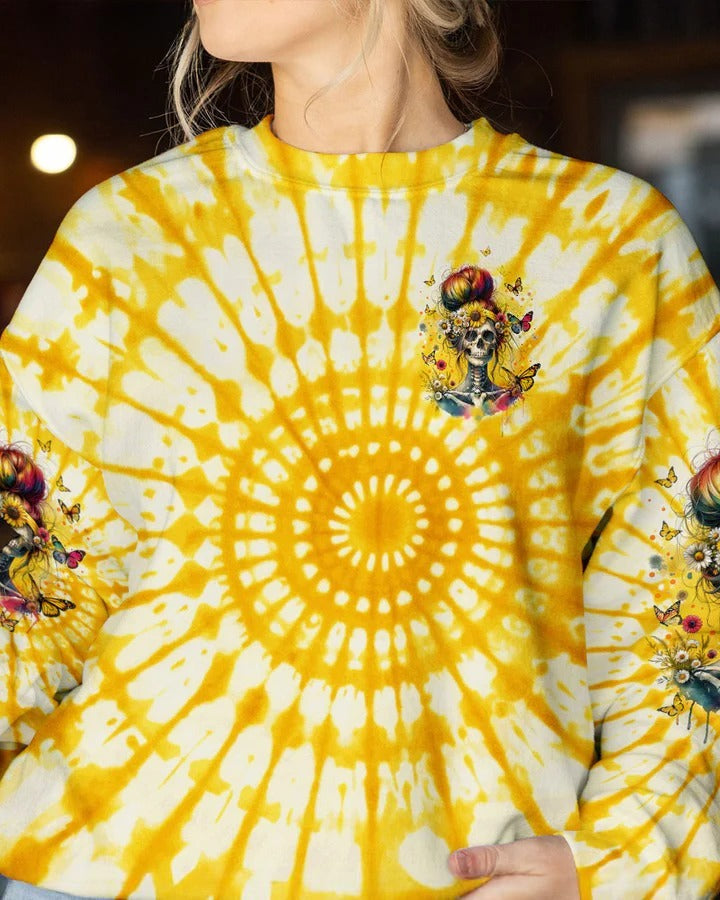BLISSCORNERS SHE IS SUNSHINE MESSY BUN ALL OVER PRINT 1 NEW