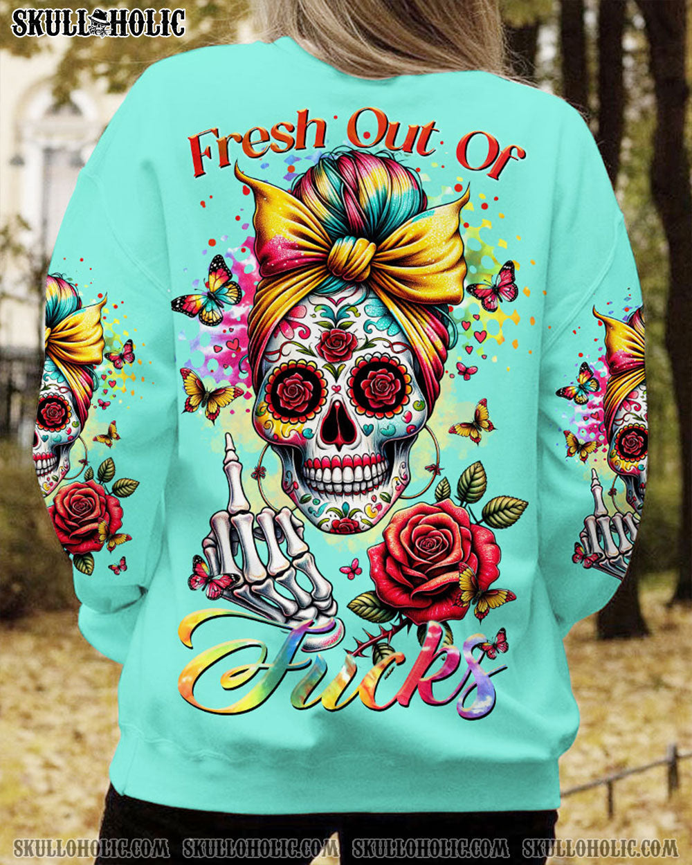 BLISSCORNERS YES I'M A B BUT NOT YOURS MESSY BUN ROSE ALL OVER PRINT