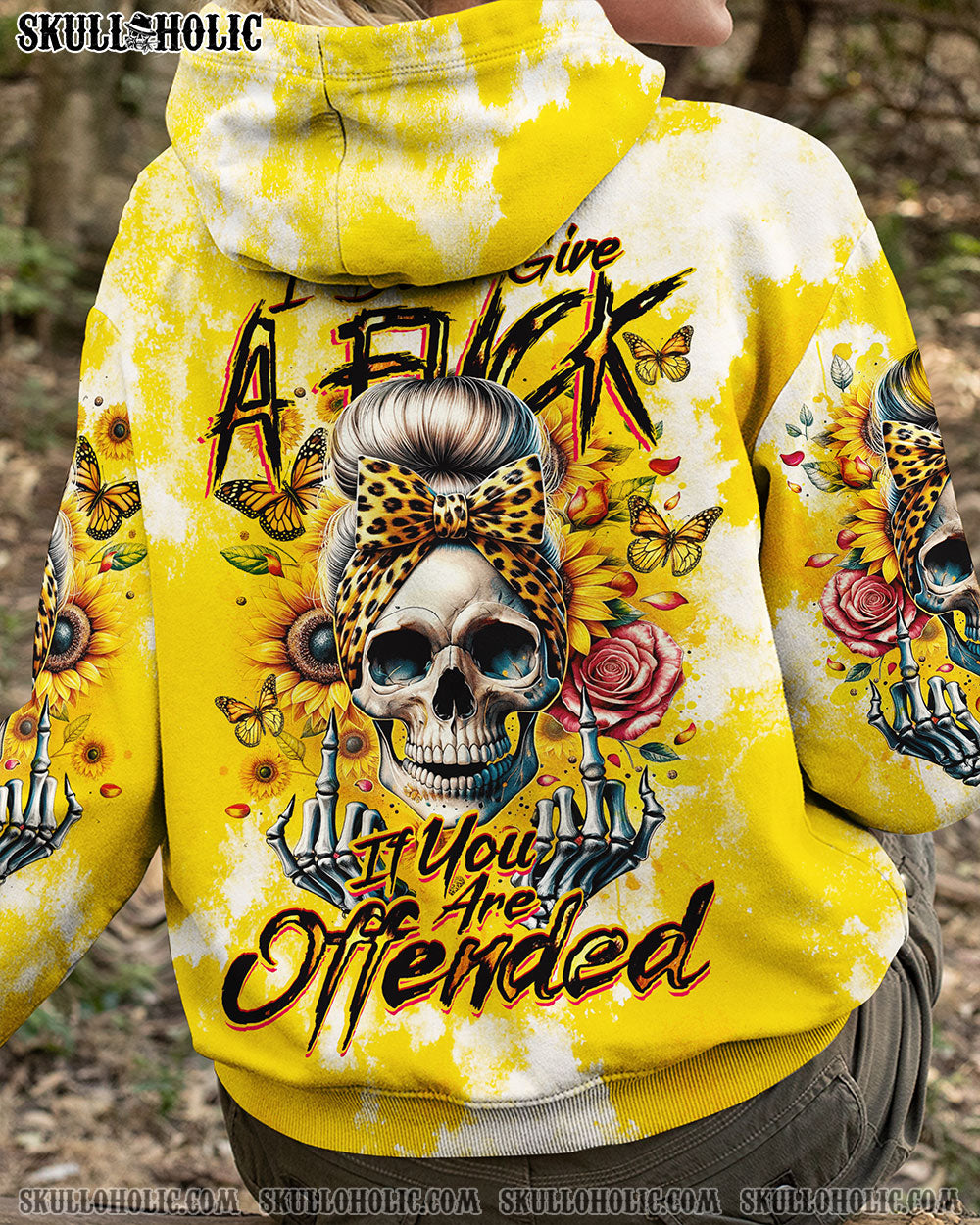 BLISSCORNERS SHE IS SUNSHINE MESSY BUN ALL OVER PRINT