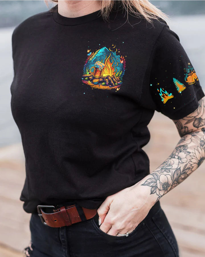 BLISSCORNERS CAMPING WITHOUT BEER IS JUST SITTING IN THE WOODS ALL OVER PRINT