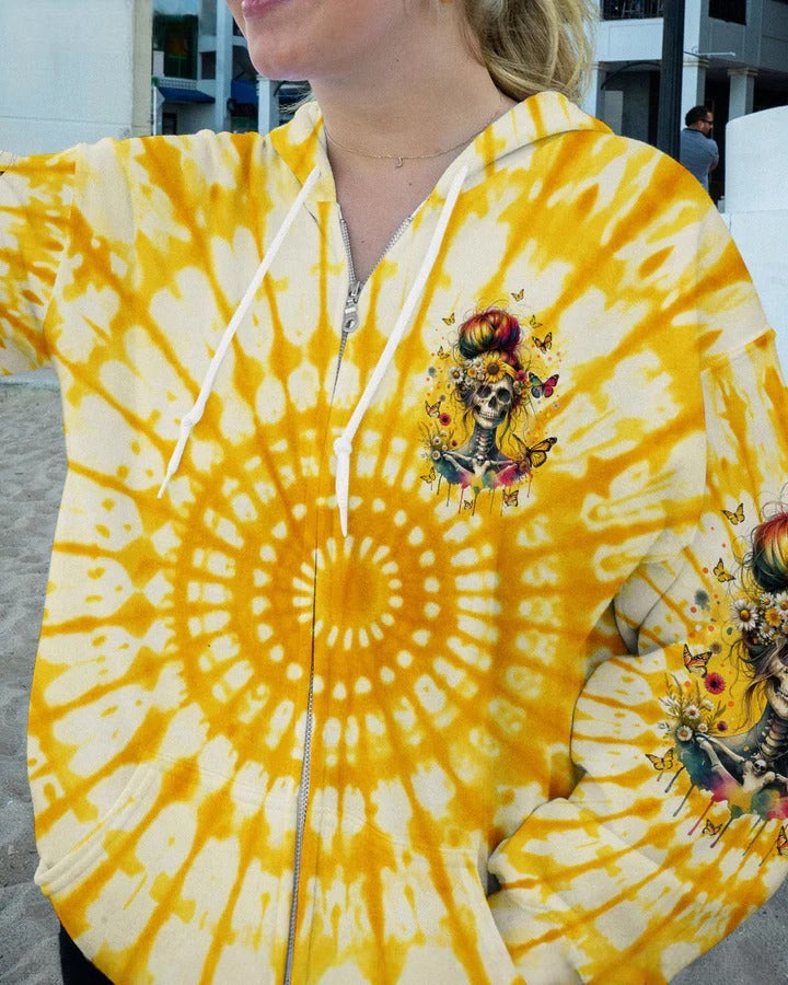BLISSCORNERS SHE IS SUNSHINE MESSY BUN ALL OVER PRINT 1 NEW