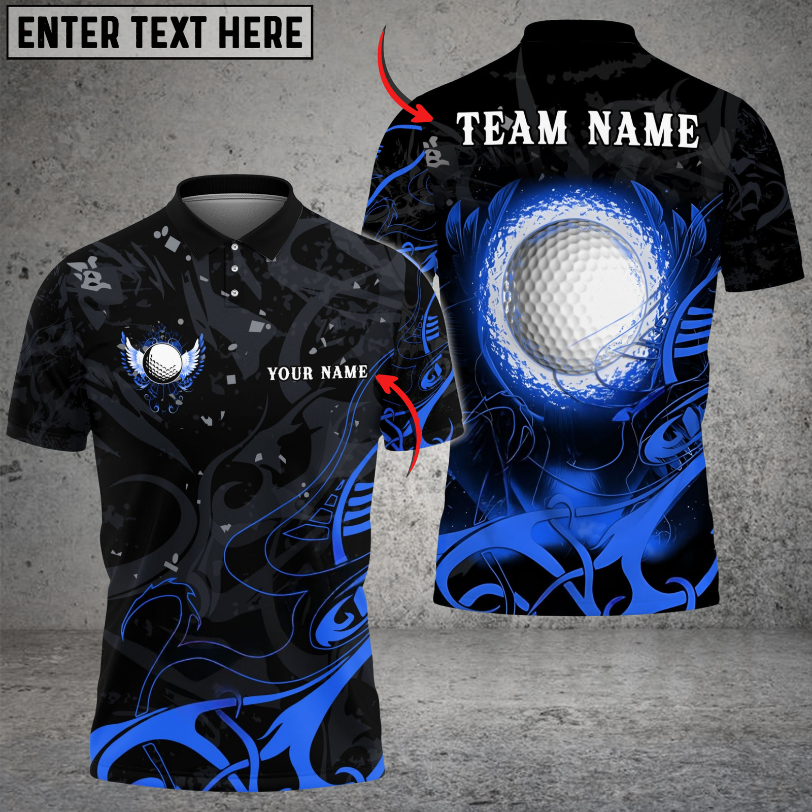 Blisscorners Golf Ball Wing Multicolor Customized Name, Team Name 3D Shirts