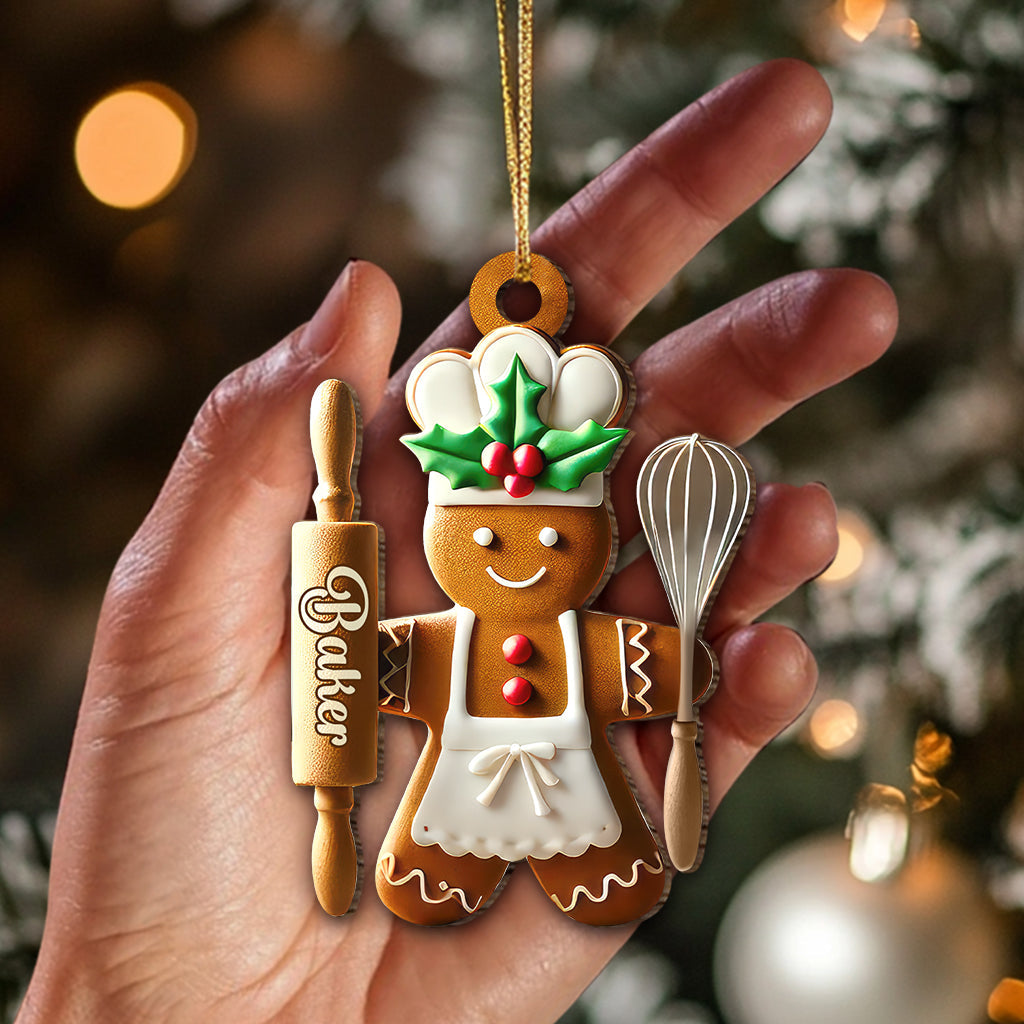 Blisscorners Christmas Gift, Custom Ornament, Custom Name Ginger Ornament2D Flat LM2111