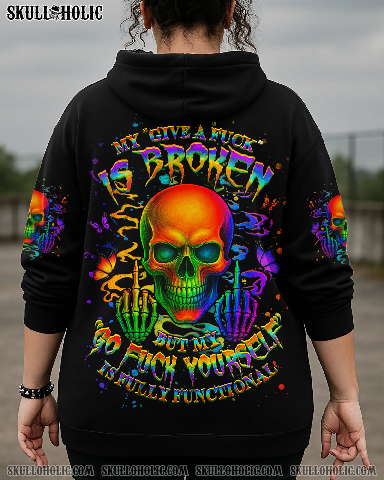 BLISSCORNERS MY GIVE A F SKULL ALL OVER PRINT