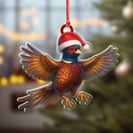Blisscorners Christmas Pheasant Acrylic Christmas Ornament - Funny Hunting Bird Decor Gift for Hunters & Outdoor Lovers LM0411
