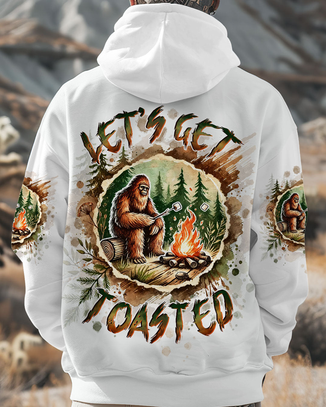 BLISSCORNERS LET'S GET TOASTED BIGFOOT ALL OVER PRINT