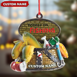 Blisscorners Custom Fishing Ornament - Personalized Hooked on Fishing Christmas Decoration LM0411