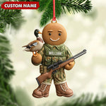 Blisscorners Personalized Hunter Gingerbread Christmas Ornament - Funny Acrylic Holiday Decor Gift LM0411